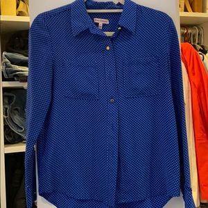 Polka dot long sleeve button down